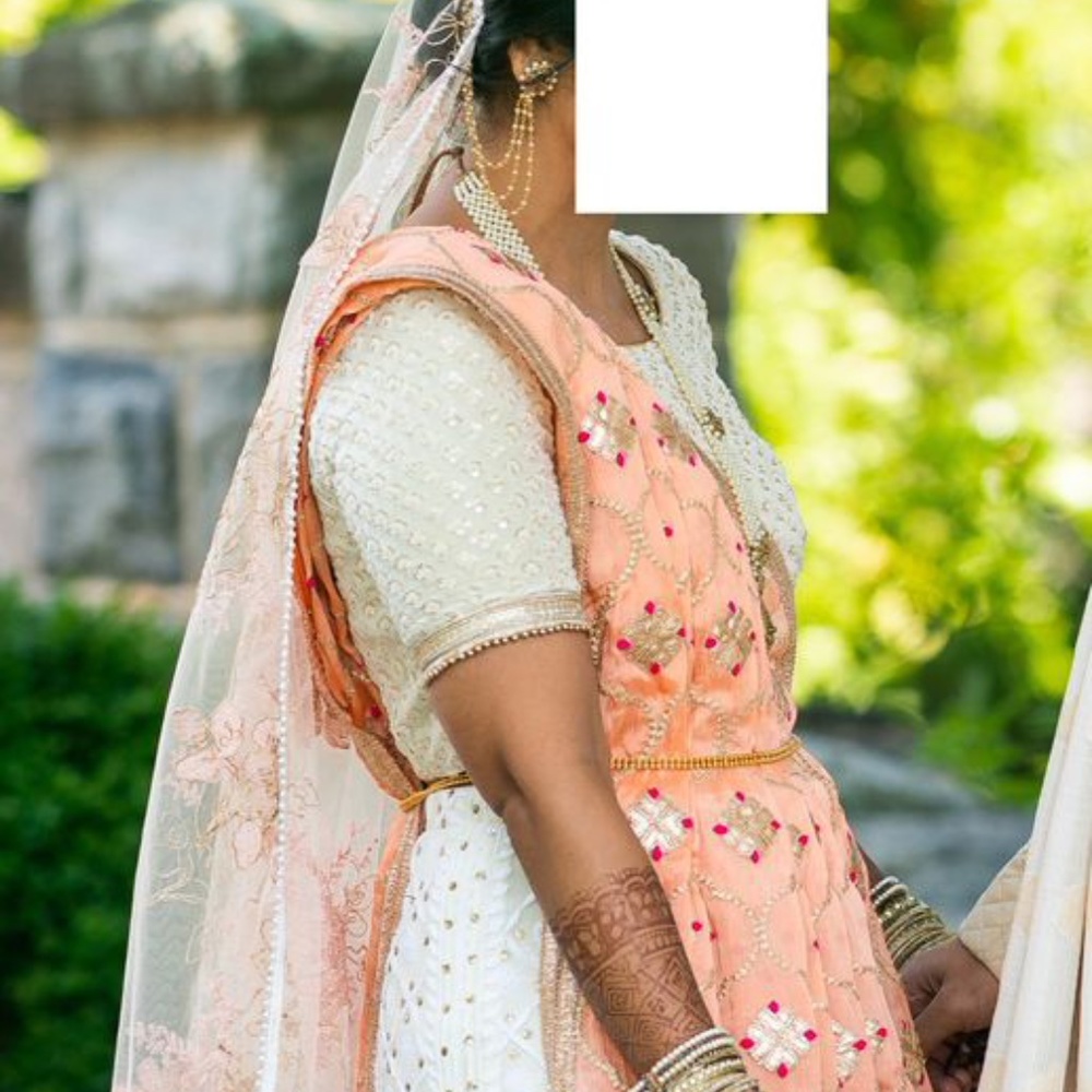 Peach and Ivory Lehengha